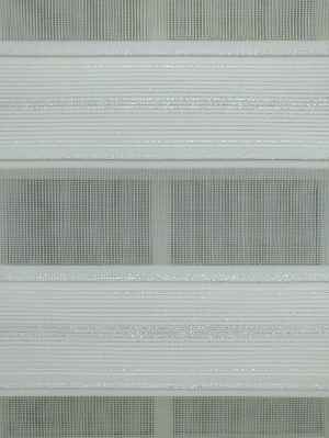 Salon Zebra Perde - Zebra Perde - Micro Pilise - Simli Geçişli Zebra Perde- Gümüş Simli