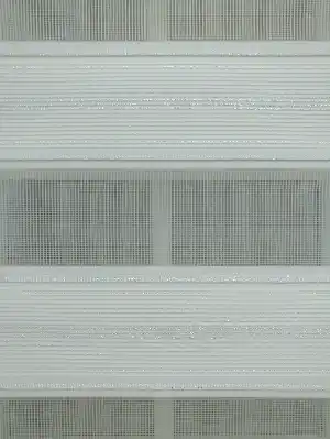 Zebra Perde - Micro Pilise - Simli Geçişli Zebra Perde- Gümüş Simli-ekru