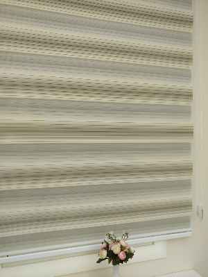 Salon Zebra Perde - Vizon Degrade Geçişli Plise Zebra Perde 2021 Elit- Krem