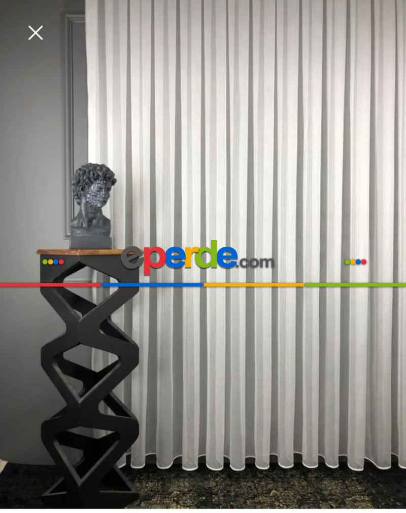 Yatak Odası - Brillant Düz İpek Pırlanta Lüx Tül Perde