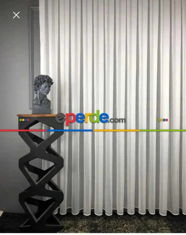 Salon - Brillant Düz İpek Pırlanta Lüx Tül Perde