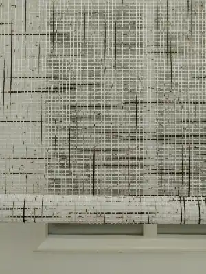 Keten Tül Stor Wicker - Çiftli Sistem Tül Stor Perde (wicker)- Kahve Açık