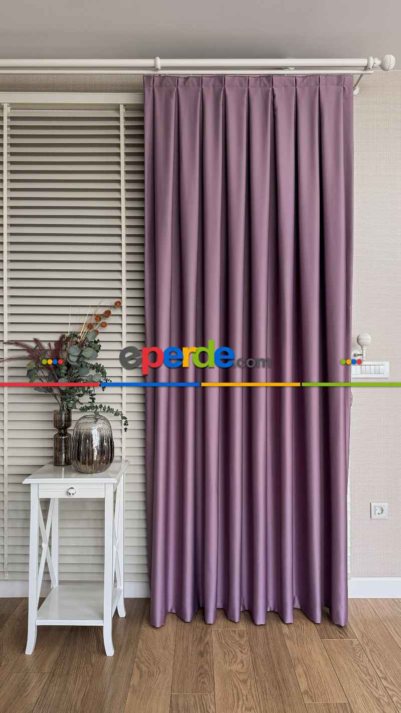 Gül Kurusu Blackout - Karartma Fon Perde, Premium Kalite Serisidir, %80 Oranında Işığı Keser