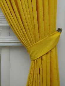 Sarı - Düz Fon Perde ( 300cm Geniş En 1.kalite Dökümlü Fon)- Sarı