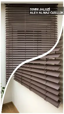 Mutfak Ahşap Jaluzi Perde- Vizon Rengi