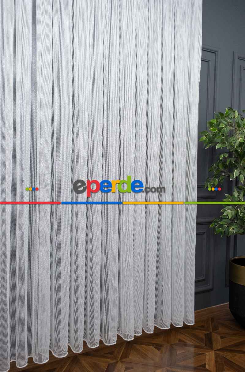 Çelik Tül Ekru Gramajlı Dökümlü - Kurşunlu Tül