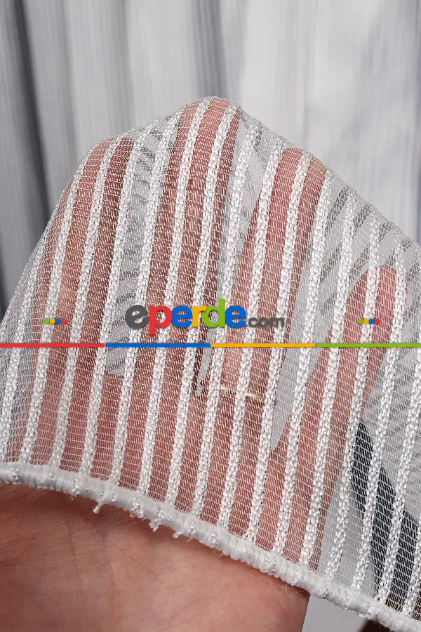 Simli Zincir Ip Düz Tül Perde Ütü Istemez