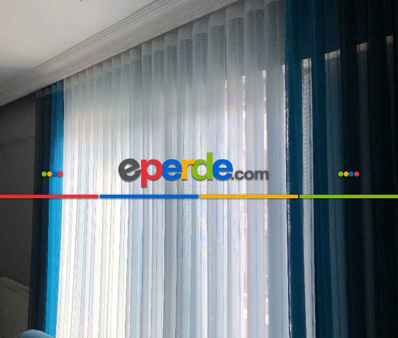 Dikey Tül Perde Fon-tül-güneşlik Hepsi Bir Arada