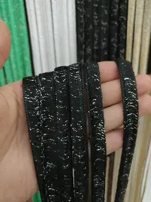 Siyah Rengi İp Perde İpek Duble Serisi- Siyah-gümüş