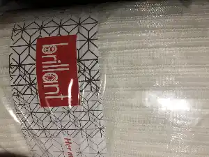 Metre İle Satış - Brillant Zincir Desenli Düz Armür Tül - Dikişsiz Kumaş- Ekru