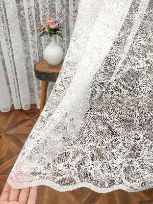 Fransız Dantel Tül Perde- Ekru Bt1509