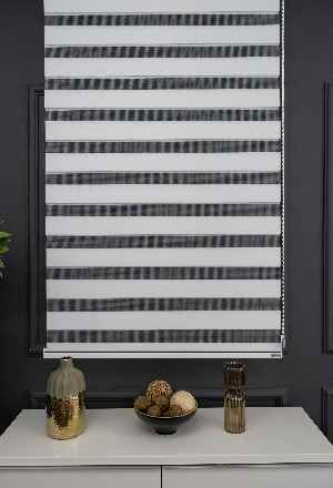 Mutfak Zebra - Ekru Renk Düz Zebra, Mekanize Perde