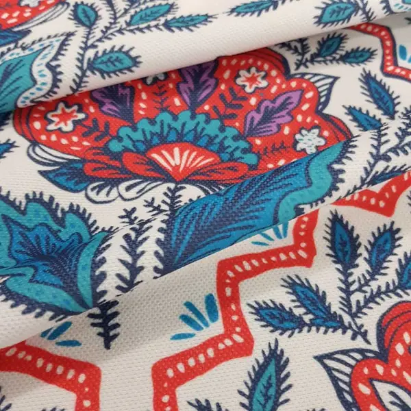 Çiçek Desenli Fon Perde Evm1519 Kumaşı Kalındır Duck Bezi Değildir-  Çok Renkli 2