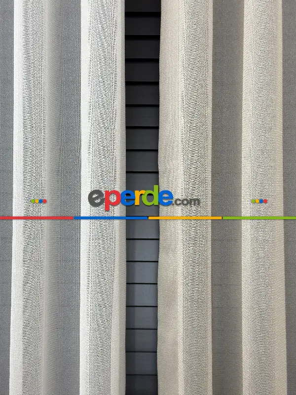 Ekru Düz Tül Perde Premium Serisi