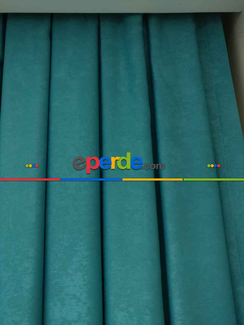Soft Fon Perde- Turkuaz Yeşili Ara Renk