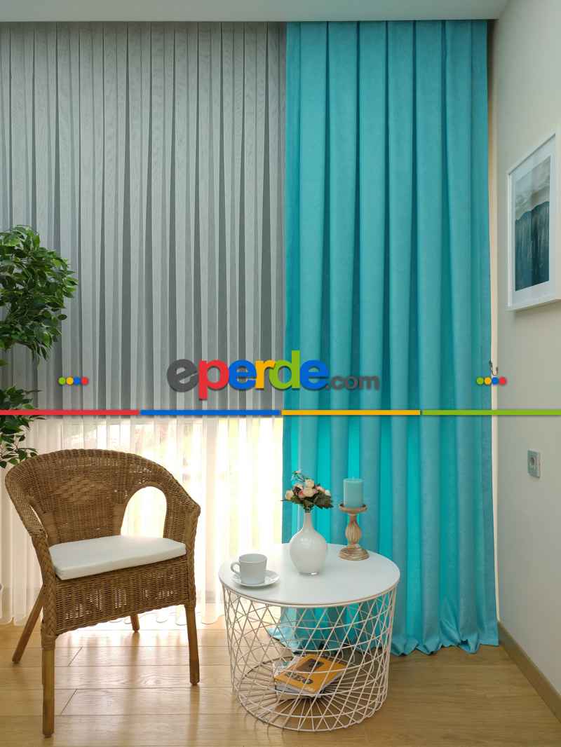 Soft Fon Perde- Turkuaz