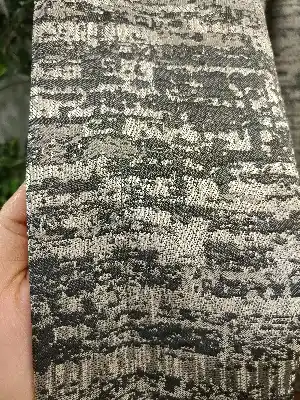 Patinedesenli Jakar Desenli Fon Perde- Gri-füme-antrasit