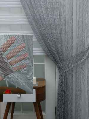 Metre İle Dikişsiz Kumaş Gri File Tül Fon Perde- Gri-Füme-Antrasit