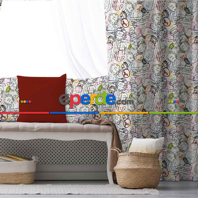 Popart Fon Perde Evim K-272 Kumaşı Kalındır Duck Bezi Değildir