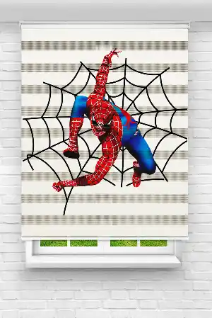 Genç Odası - Örümcek Adam (spiderman) Baskılı Zebra Perde