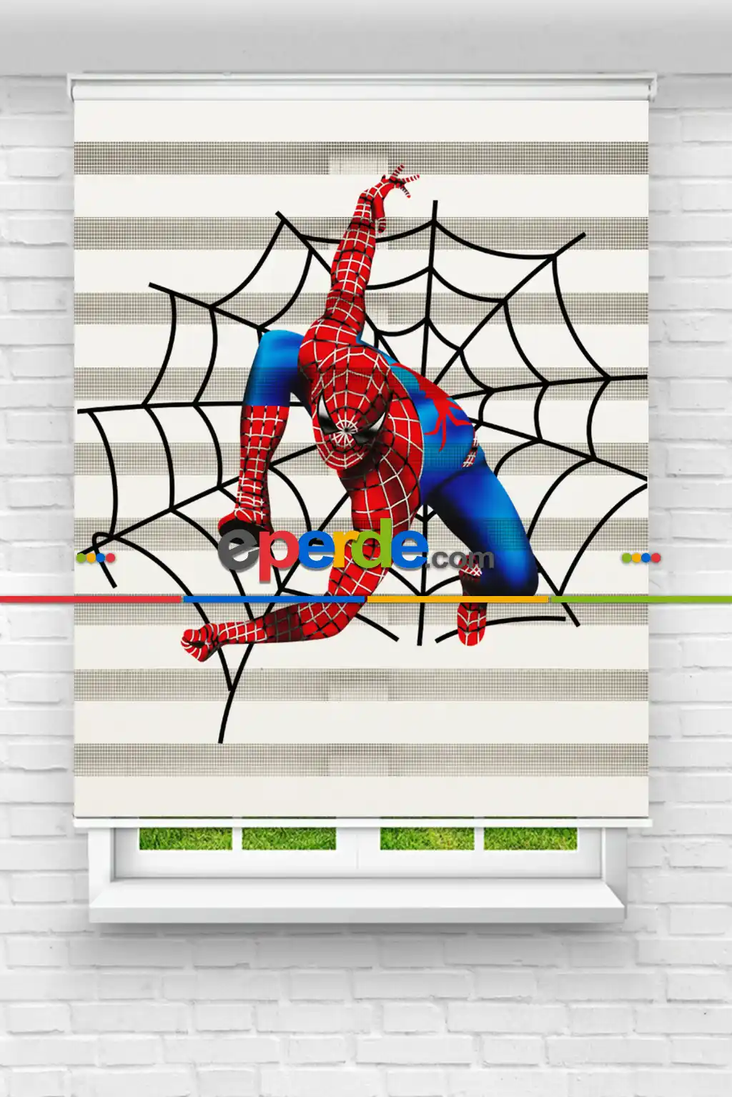 Genç Odası - Örümcek Adam (spiderman) Baskılı Zebra Perde