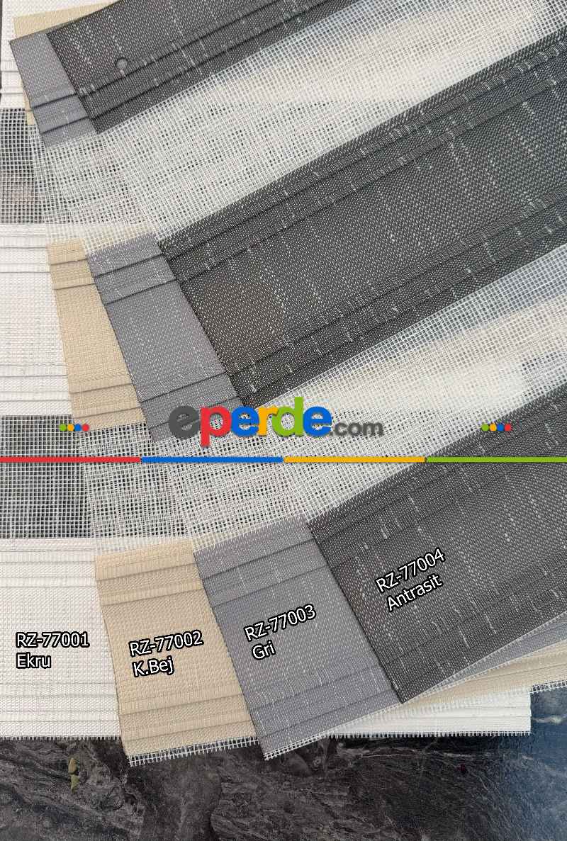 Mutfak Zebra Perde - Keten Zebra Perde Yüksek Kalite Yarım Pliseli- Kornişe Kolay Montaj Ayağı Seçenekli - Standart Metal Kasalı