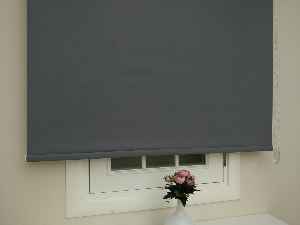 Salon Stor Perde - Keten Koyu Gri Mat Stor- Gri Koyu