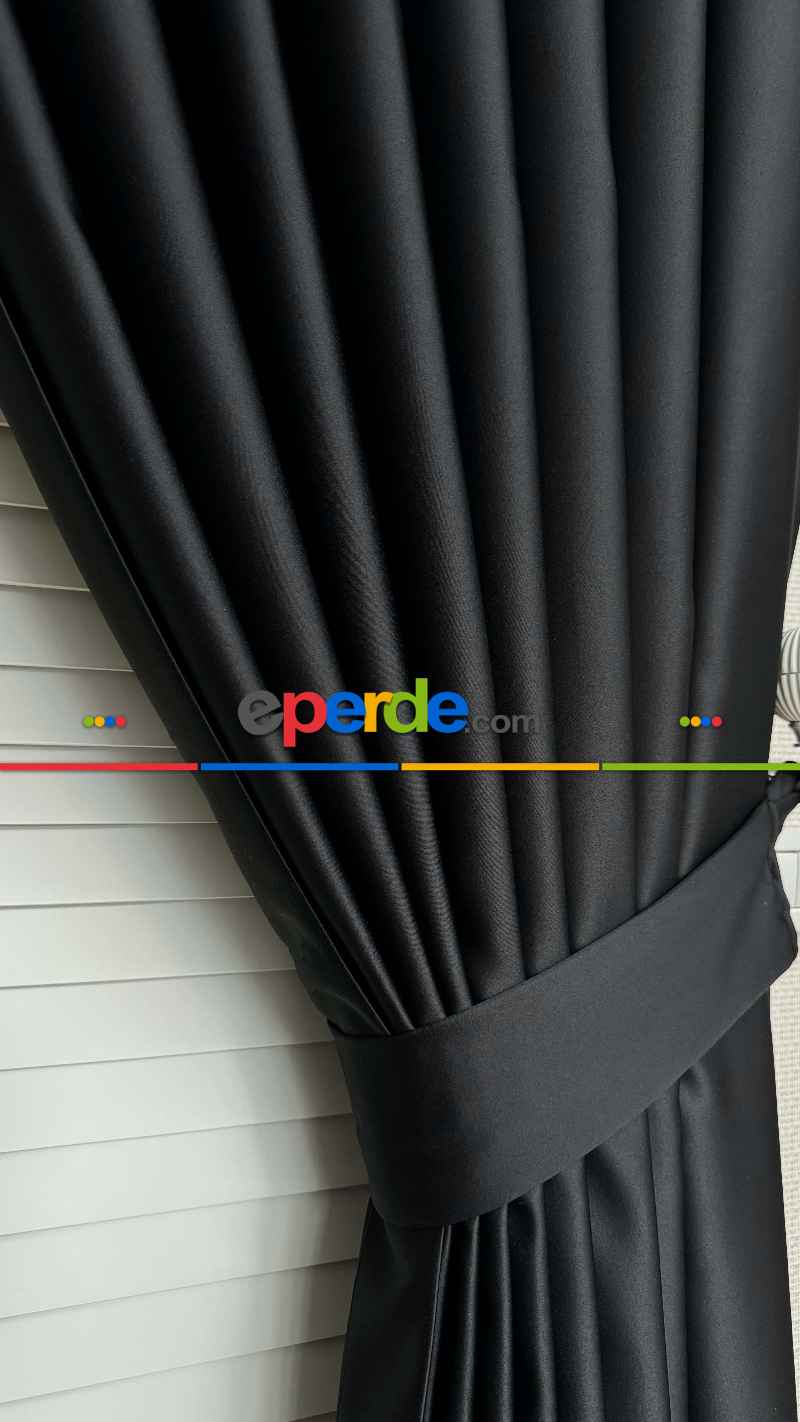 Siyah Blackout Perde - Karartma Fon Perde, Premium Kalite Serisidir, %95 Işığı Keser