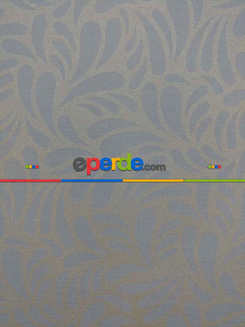 Oturma Odası - Altın Simli Desenli Stor- Beyaz-altın Simli- Çok Renkli 2