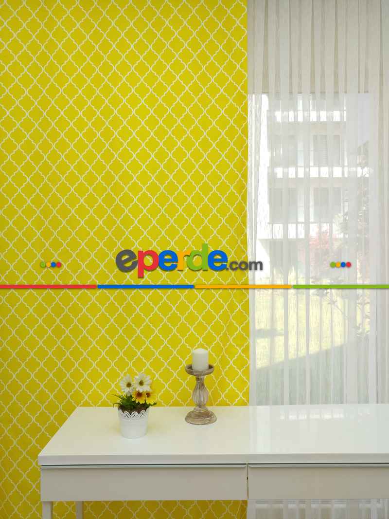 Mutfak Fon Perde- Sarı