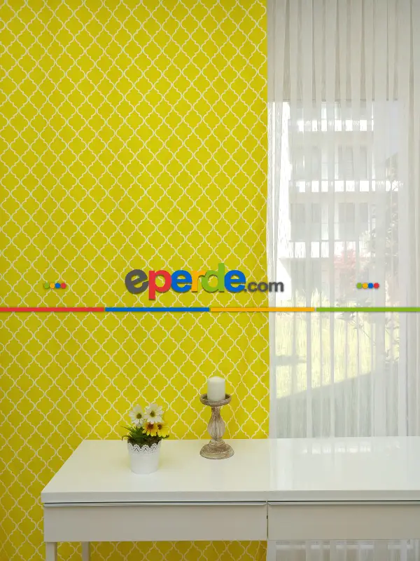Mutfak Fon Perde- Sarı