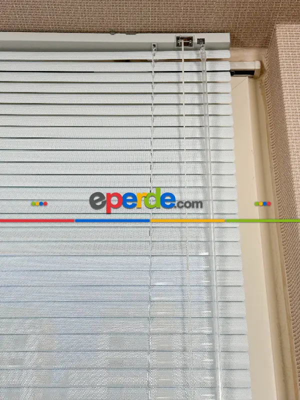 Mutfak Jaluzi - Beyaz Perfore (delikli) Alüminyum Jaluzi Perde - 25mm