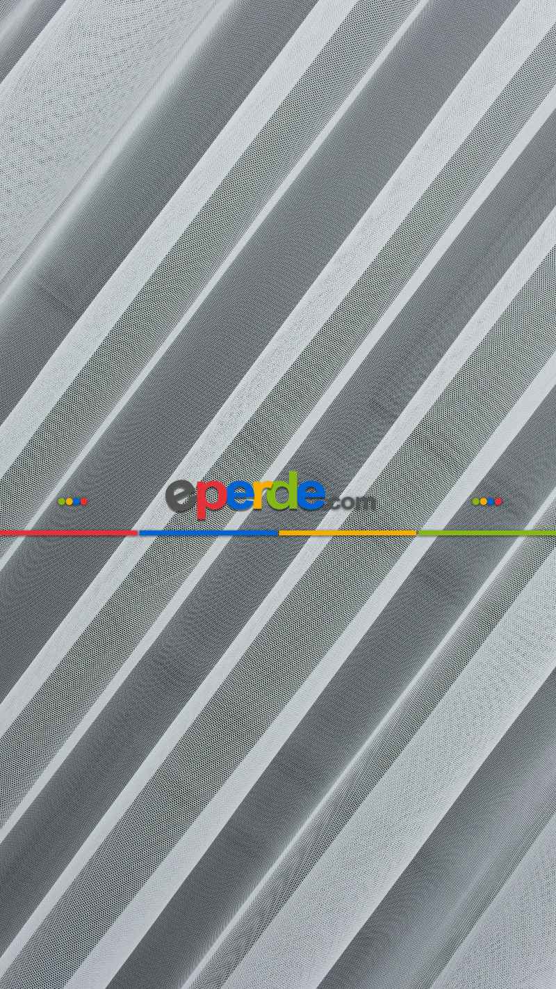 Çocuk Odası - Grek Tül Düz Zemin Dökümlü Ekru Tül- Ekru