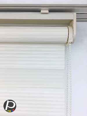 Dar Plise Zebra Perde - Krem- Krem