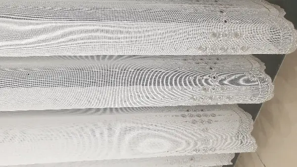 Salon Tül Modelleri - Taç Tül Perde Yen Tasarım Guernica Tül Gri Gümüş İşlemeli