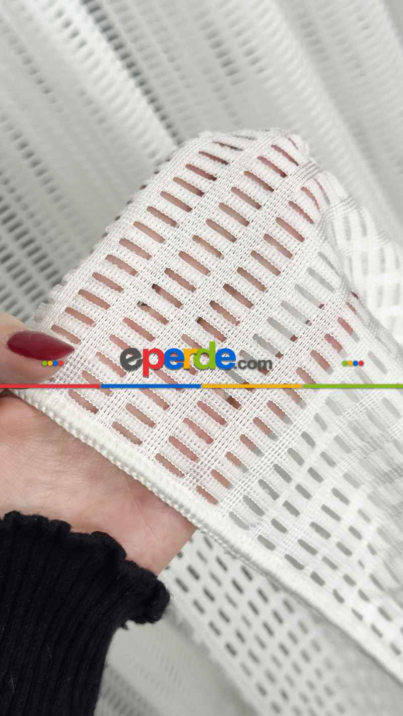 Ekru File Tül Perde, Ağır Gramajlı Premium Seri