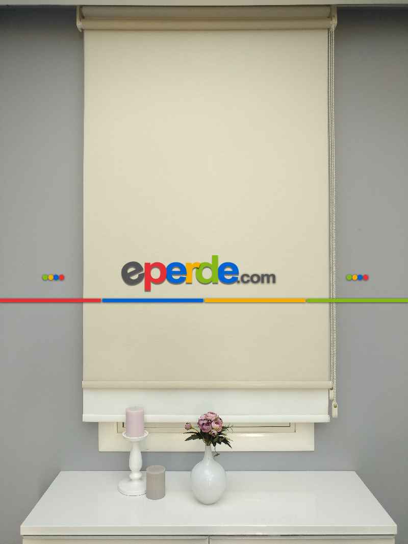 Çiftli Sistem Tül Stor- Bej