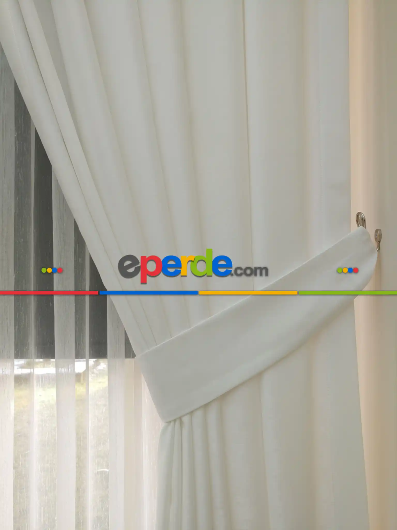 Soft Fon Perde- Beyaz