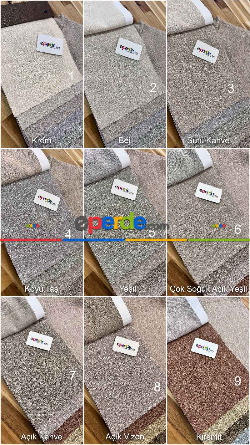 Oturma Odası - 20 Renk Düz Keten Fon Perde - Ağır Gramajlı Premium Kalite Serisi