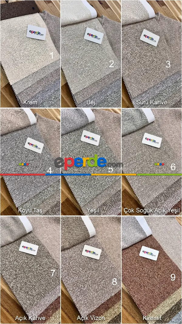 Yatak Odası - 20 Renk Düz Keten Fon Perde - Ağır Gramajlı Premium Kalite Serisi