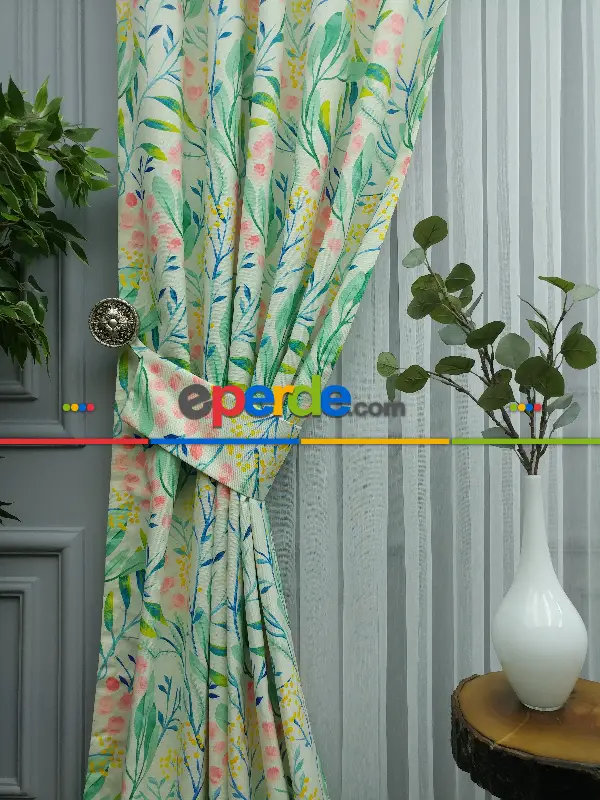 Mutfak Fon Perde- Yeşil