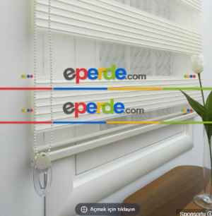 Mutfak - Geniş Krem Plise Zebra Perde- Ekru