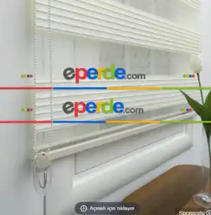 Geniş Krem Plise Zebra Perde- Ekru