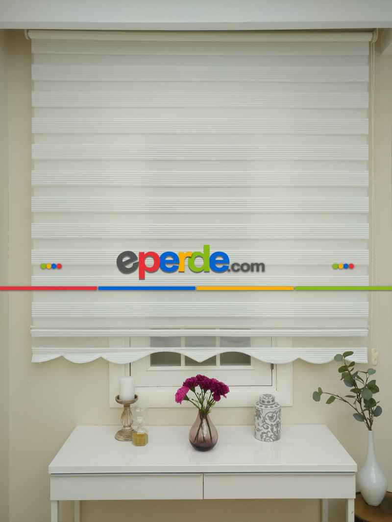 Mutfak - Zebra Perde - Dar Pileli Zebra Perde- Ekru