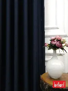 Brillant Karartma Blackout Koyu Lacivert Renk Fon Perde- Lacivert