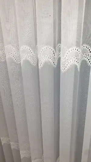 Taç Bohre Exculusive Damask Salon Tül Ütü İstemez Perde