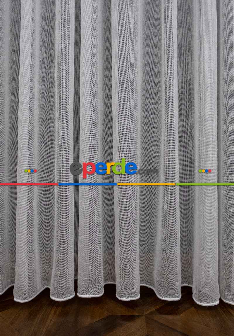 Genç Odası Keten Tül Ütü İstemez Dökümlü Tül - İtinalı Dikiş - Amerikan Pile