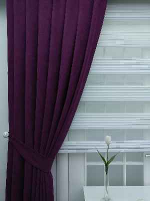 Mor Düz Fon Perde- Mor