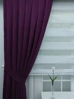 Mor Düz Fon Perde- Mor