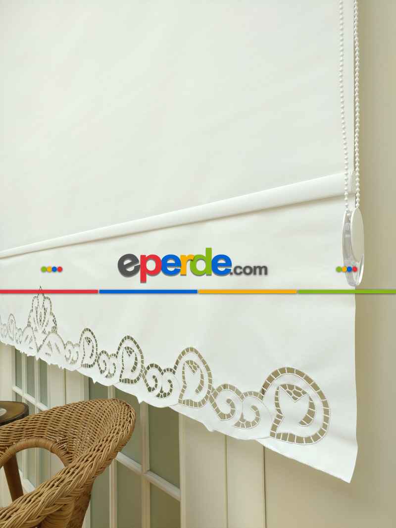 Mutfak Stor Perde - 33 Farklı Renk - İşlemeli- Gri-Füme-Antrasit